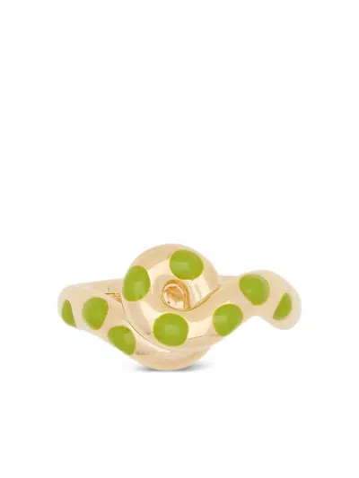 9K YELLOW GOLD CHUNKY WAVE RING