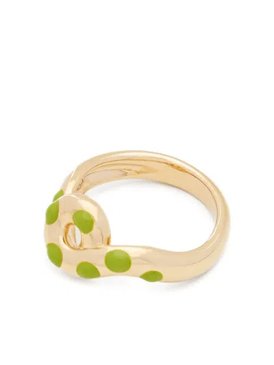 9K YELLOW GOLD CHUNKY WAVE RING