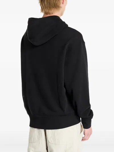 Calvin Klein Jeans Est.1978 Logo-embroidered Hoodie In Black