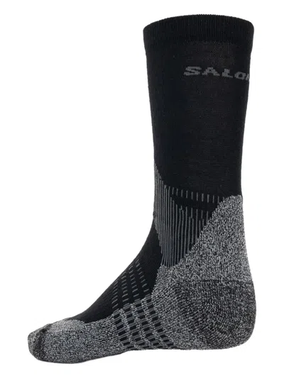 Salomon Patterned Socks In Gray