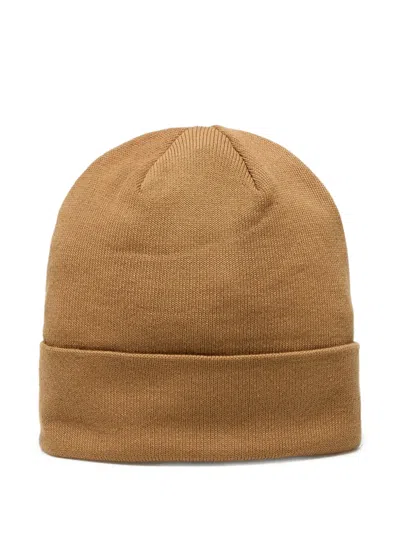 The North Face Logo-patch Beanie In Brown