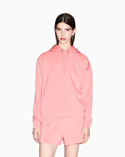 Armani Exchange Viscose Blend Hoodie In Pink