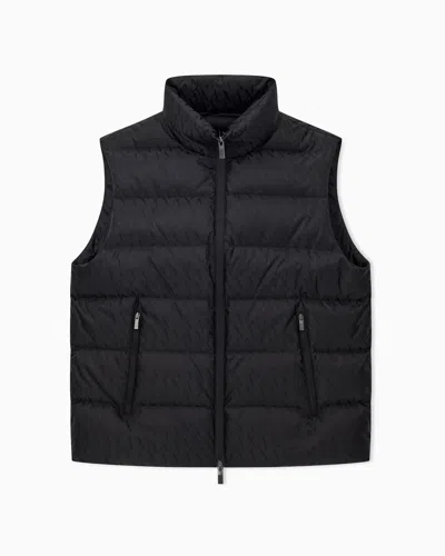 Armani Exchange Fabric Sleeveless With Allover Logo In Black