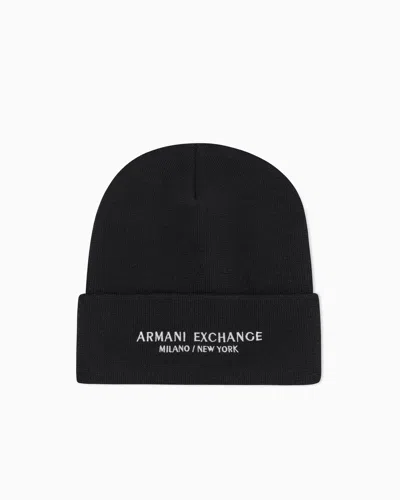 Armani Exchange Beanie Hat Milano / New York Asv