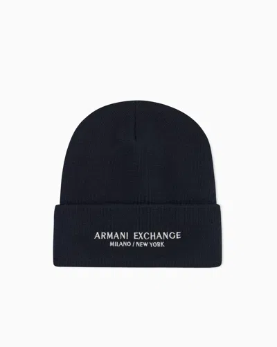 Armani Exchange Beanie Hat Milano / New York Asv