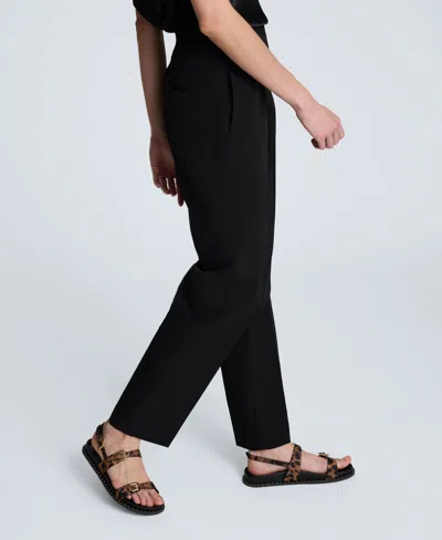 Kenneth Cole Luxe Twill Straight Leg Pant In Black