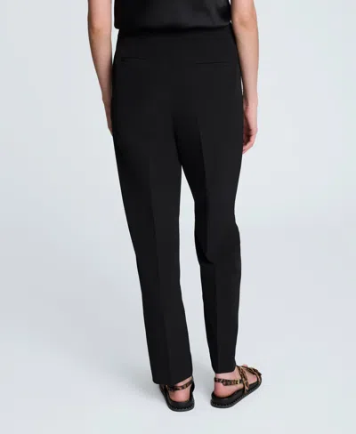 Kenneth Cole Luxe Twill Straight Leg Pant In Black