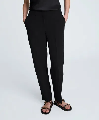 Kenneth Cole Luxe Twill Straight Leg Pant In Black