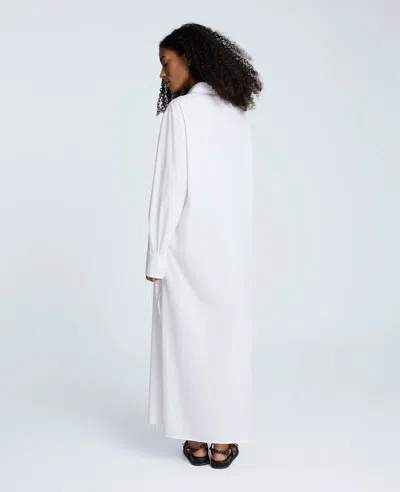 Kenneth Cole Cotton Poplin Maxi Shirt Dress