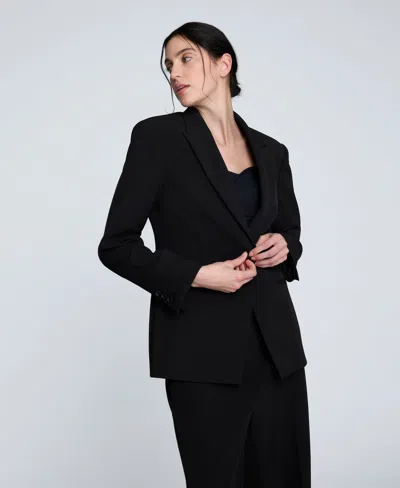 Kenneth Cole Luxe Twill Slim One Button Jacket