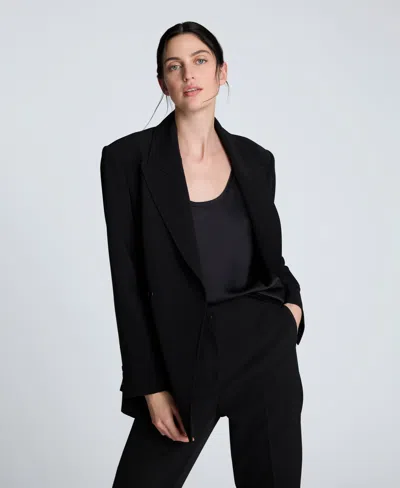 Kenneth Cole Luxe Twill Slim One Button Jacket