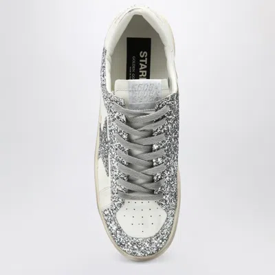 Golden Goose Stardan White/glitter Silver Sneaker In White