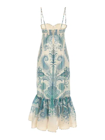 Zimmermann Printed Pattern Linen Blend Dress