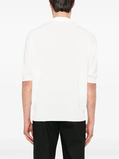 Lardini Classic White T-shirt With Soft Viscose-cotton Blend