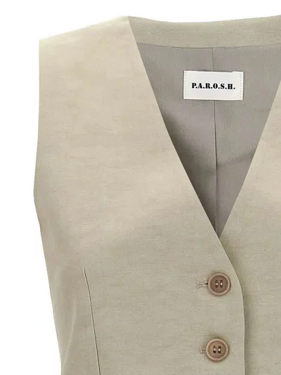 P.a.r.o.s.h Raisa Gilet Beige In Neutral