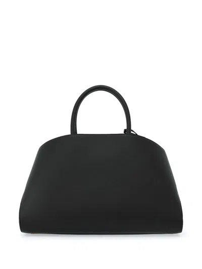 Ferragamo Hug S Black Handbag With Logo And Gancini Buckle In Leather Woman