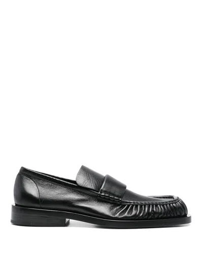 Jil Sander Leather Loafers In Black