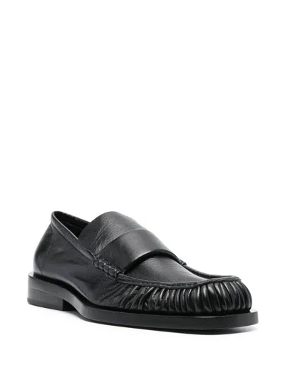 Jil Sander Leather Loafers In Black