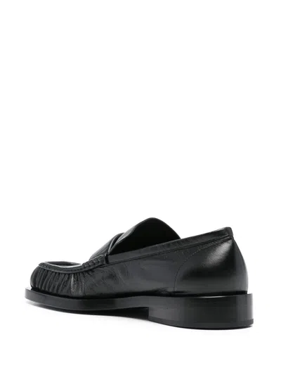 Jil Sander Leather Loafers In Black