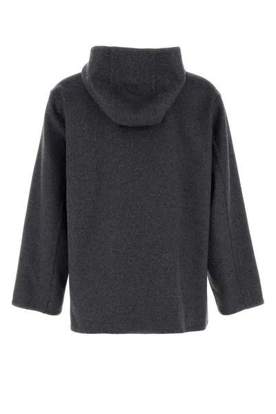 Bottega Veneta Melang Effect Wool Jacket In Black