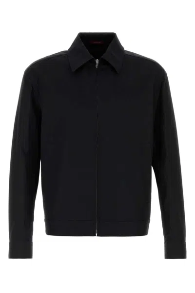 Gucci Twill Jacket With Web Detail In Black
