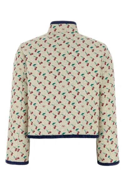 Valentino Jacquard Jacket With Button Detailing And Front Pockets In Neutral