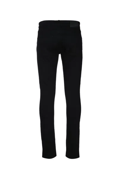 Alexander Mcqueen Washed-black Cotton-blend Skinny-cut Denim Jeans