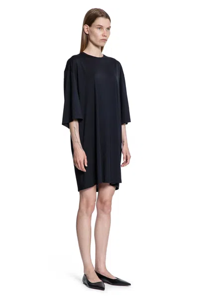Totême Toteme Women Relaxed Tee Lyocell And Cotton Short Dress In Black