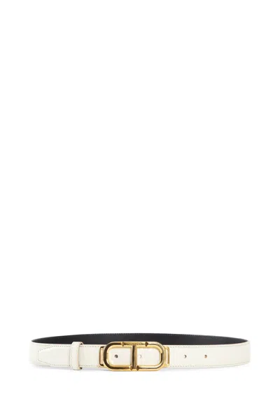 Tom Ford T-buckle Belt In White