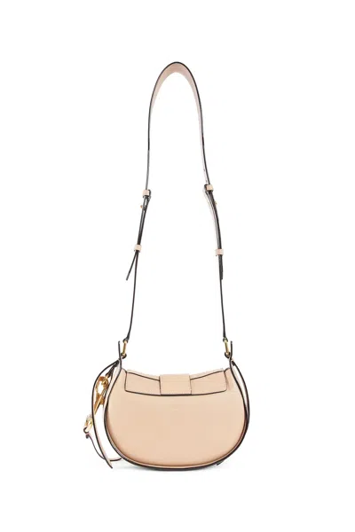 Chloé Small Chloe Ride Leather Shoulder Bag In Pink