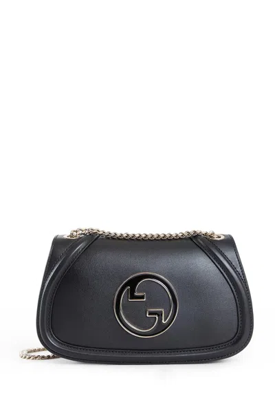 Gucci Blondie Mini Leather Shoulder Bag In Black