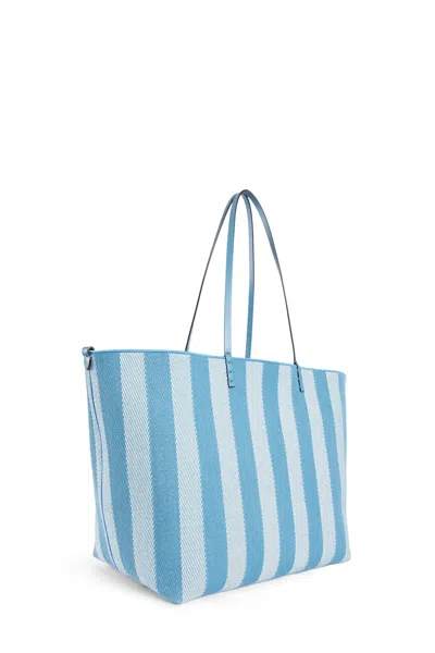 Fendi Blue Reversible Roll Large Shopper In Blue
