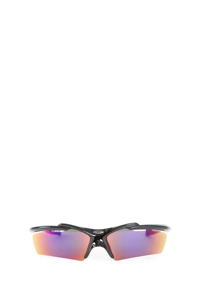 Balenciaga Turbo D-frame Sunglasses Iridescent Lenses In Black