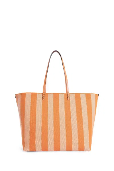 Fendi Borsa Shopping Roll Grande In Jacquard Ricamato Donna