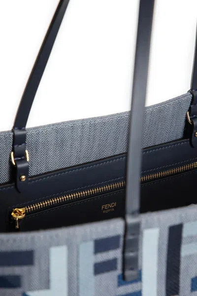 Fendi Roll Large Tote-bag In Blue