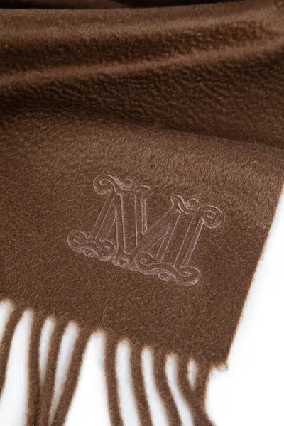 Max Mara Woman Brown Scarves In Brown