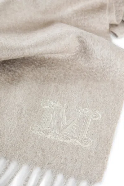 Max Mara Woman Beige Scarves In Neutral