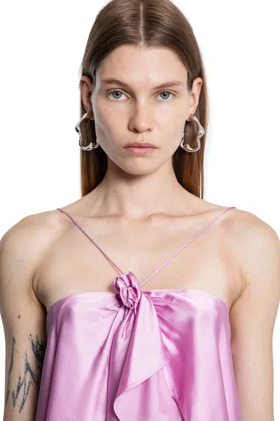 Acne Studios Ruffled Halterneck Satin Minidress