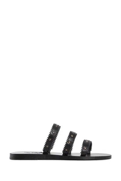 Ancient Greek Sandals Sandali Prostasia In Black