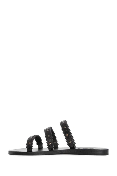 Ancient Greek Sandals Sandali Prostasia In Black