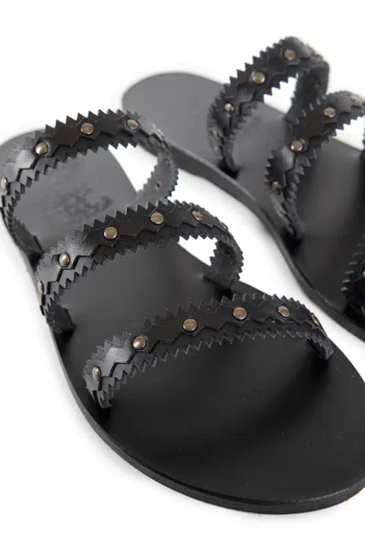 Ancient Greek Sandals Sandali Prostasia In Black
