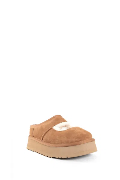 Ugg 44mm Bea Shearling & Suede Mules In Brown