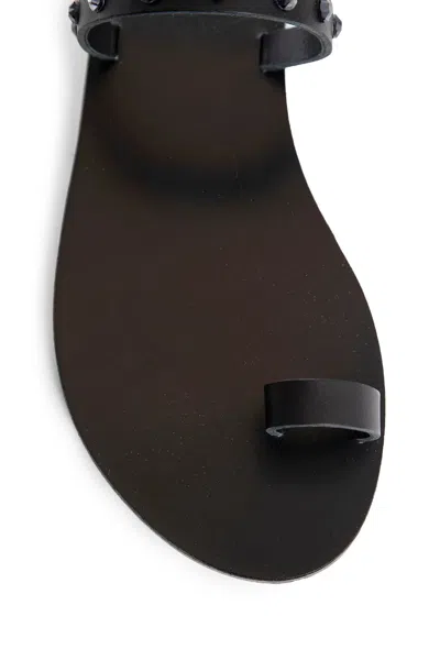 Ancient Greek Sandals Sandali Audrey In Collaborazione Con Swarovski In Black