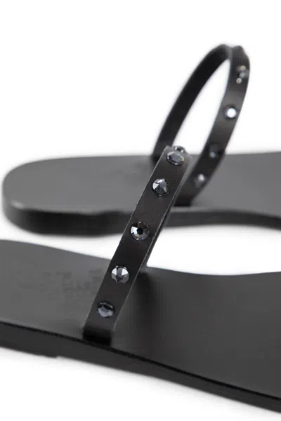 Ancient Greek Sandals Sandali Audrey In Collaborazione Con Swarovski In Black