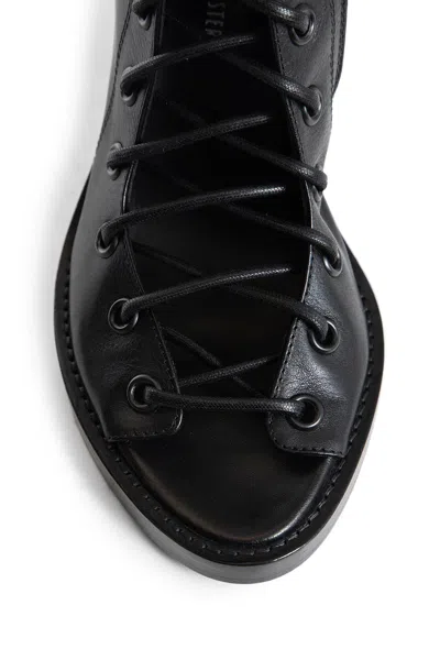 Ann Demeulemeester Woman Ankle Boots Black Size 11 Leather In Multicolor