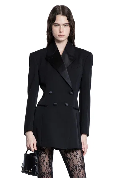 Givenchy Jacket In Wool With Pleated Back In Black