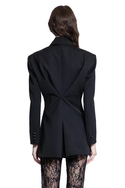 Givenchy Jacket In Wool With Pleated Back In Black