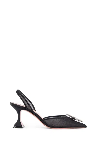 Amina Muaddi 70mm Begum Crystal-embellished Slingback Pumps In Black