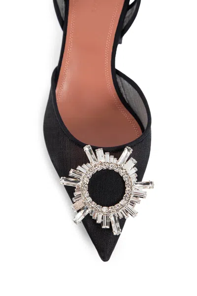 Amina Muaddi 70mm Begum Crystal-embellished Slingback Pumps In Black