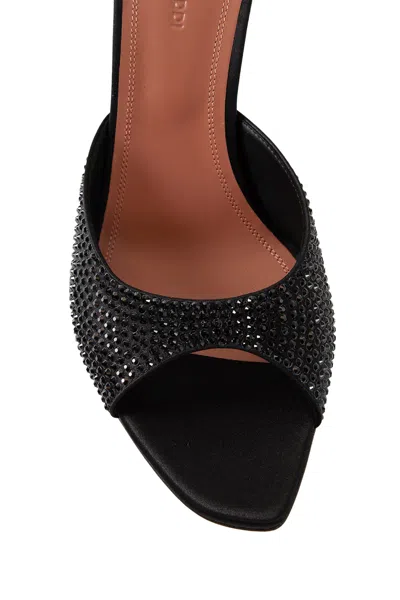 Amina Muaddi Alexa Crystal Embellished Slide Sandal In Black